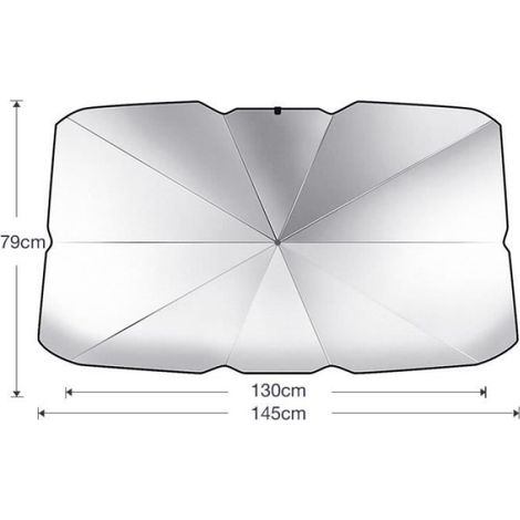 Parapluie pour Voiture Pare-Brise,Windscreen Sun Shield UV,Pare-Soleil Pliable,Foldable Car Windshield Sunshade. (1/4)