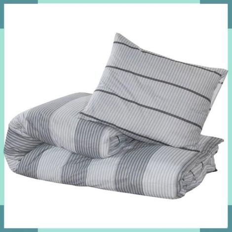 Ensemble de housse de couette Gris 200x220 cm Coton -FHE136442 (1/4)