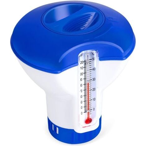 Aiperq Dispenser di cloro per piscine con termometro, dispenser galleggiante automatico, pompa dosatrice di cloro da 5 pollici per piscine, laghetti e spa (1/4)