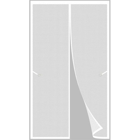 Moustiquaire De Porte Magnétique 190 x 240 cm Fenêtre D'Écran Magnétique Automatiquementfermé Rideau Anti Mouche Pour Window And Door, Blanc
