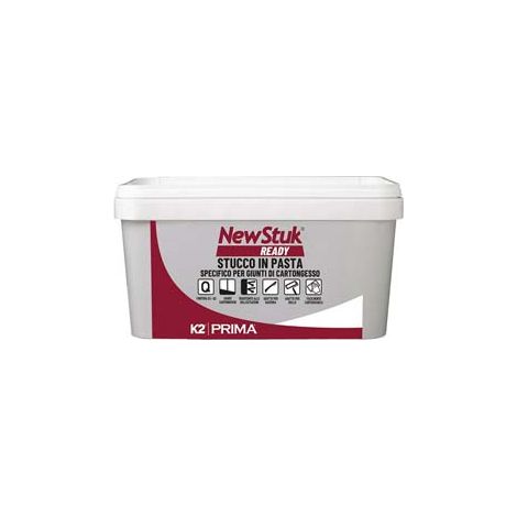 K2 NEWSTUK READY STUCCO IN PASTA P/GIUNTI DI CARTONGESSO IN BARATTOLO- - kg.5 - 1 pezzi K2