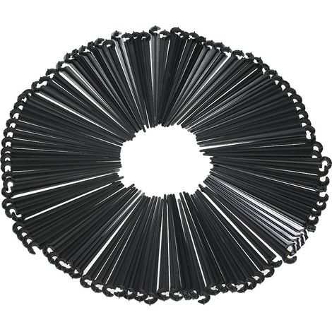 100 Pack EOSNOW Fixed Stem Drip Irrigation Stakes, Support Pegs for Flower Beds and Herb Gardens, 11 cm Plastic Holders (1/5)