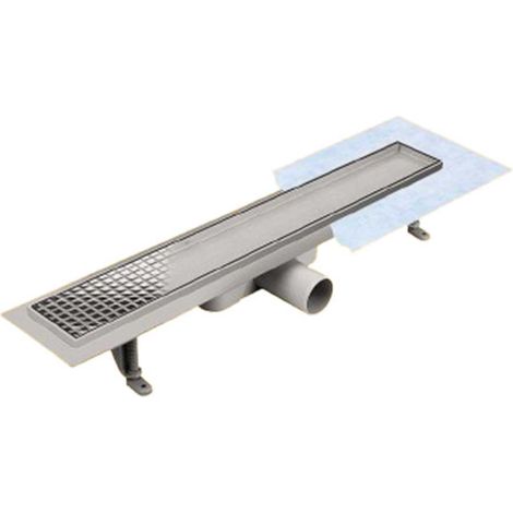Canaleta Ducha Inox GDANSK Con Rejilla – Cuerpo Slim 500-1000 mm, Alta Capacidad 56 l/min Tamaño: 60 cm