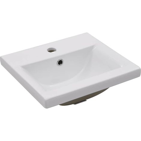 vidaXL Built-in Basin 42x39x18 cm Ceramic White