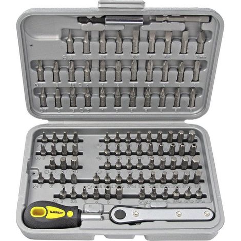 Set CACCIAVITI MAGNETICI con INSERTI MAURER 99 pz con VALIGETTA in ABS (1/4)