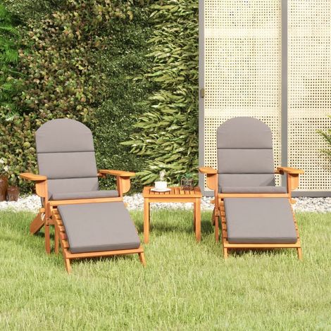 Ensemble de salon de jardin Adirondack 3 pcs Meuble de jardin Mobilier de jardin bois acacia solide 68891 (1/5)