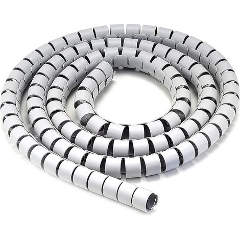 Techly Guaina Raccoglicavi Diametro 25mm a Spirale 20m Grigio (1/4)