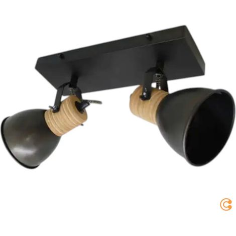 [GEBRAUCHT] B-Ware Spotleuchte Strahler Lindby Deckenleuchte Deckenstrahler Holz Schwarz Led Lampe