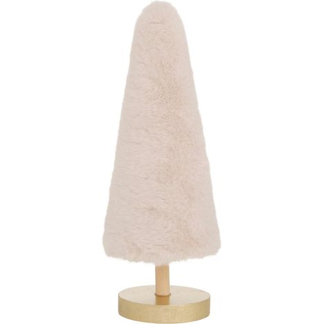 Plüsch Tannenbaum cremefarb. Ø 7 cm H: 20,5 cm