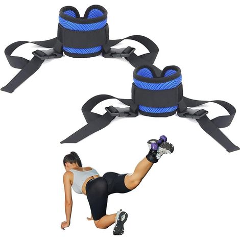 Sangles De Cheville Pour Musculation - Accessoires Réglables Pour Jambes Et Fessiers - Usage Domicile Et Salle De Sport - Lot De 2 Pièces (1/5)