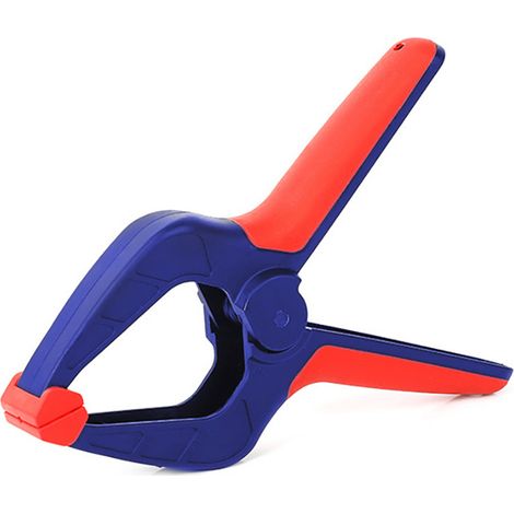 75-mm-Federklemme mit ergonomischem Griff aus verstärktem Nylon in Blau und Rot (1/2)