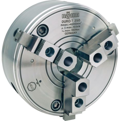 Röhm  DURO-T  200,  KK  5,  ISO  702-3,  espárrago  y  tuerca  con  brida,  con  mordazas  base  -  437528