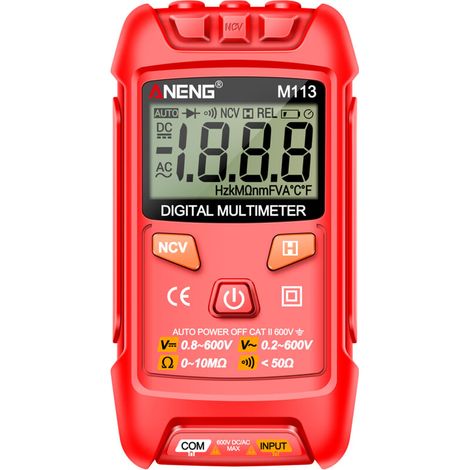Multimètre M113 TRMS mini rouge 1999 pts sans pile (1/5)