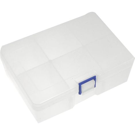 Kunststoff 6 Fächer Schmuck Ohrringe Clip Organizer Tool Box Halter