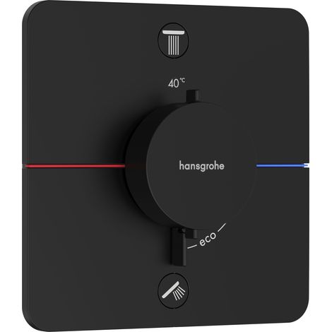 FMS ShowerSelect Comfort Q Thermostat, plaque noire mate (1/2)