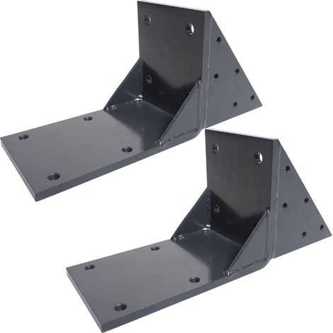 [NEUWERTIG] 2er-Set Dachsparrenadapter für Kassetten-Markise HHG-442 H123, Dachsparren Halterung Adapter anthrazit (1/5)