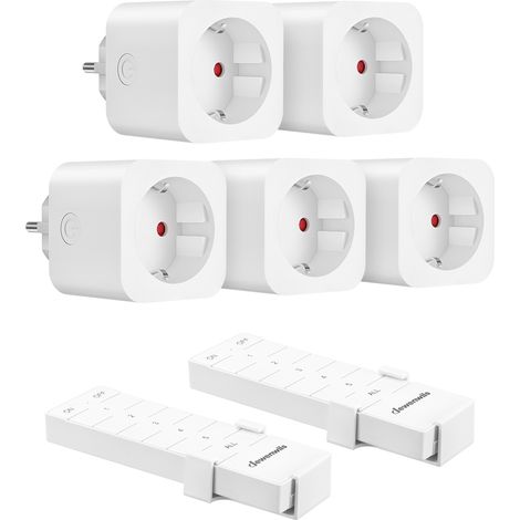 DEWENWILS 5 Prises télécommandées ON/OFF + 2 télécommandes, blanc 16A 3680W (1/5)