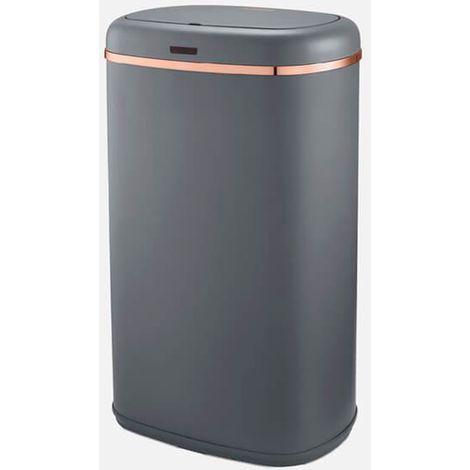 Tower T838010GRY Cavaletto Square Sensor Bin, 58L, Grey and Rose Gold (1/7)