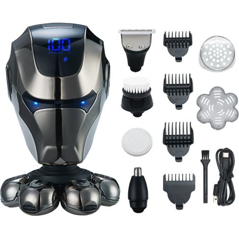 ZCB137 Herren-Elektrorasierer, sieben Klingen, 5-in-1, Schwarz