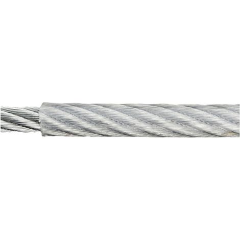 Stahlseil verzinkt (Ø x L) 4 mm x 100 m dörner + helmer 190045 Grau