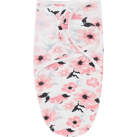 Emmaillotage Bebe 0-6 Mois Pucksack 73X50 Cm Motif Fleurs Roses 100% Coton Respirant (1/5)