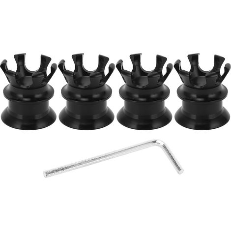 4 Bouchons en Alliage d'Aluminium Noir pour Bougies Moto - Écrous Couronne Vis de Tête pour Twin Cam Big Twin 1340 Evo (1/5)