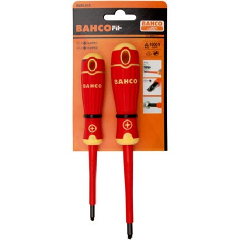JUEGO 2 DESTORNILLADOR BAHCOFIT AISLO PL/PH B220.012-BAHCO-7314150314614