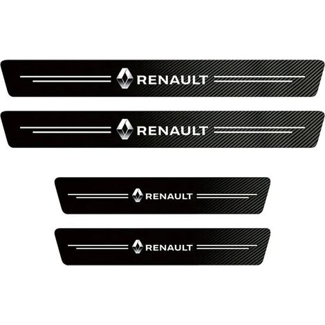 (4 pièces) Protection de seuil de porte de voiture compatible avec Renault Fluence,Captur,Megane,Clio,Kadjar,Talisman,Arkana RS (autocollant en fibre de carbone) (1/3)