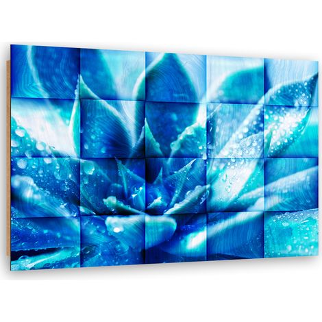 Quadro deco panel, Fiore blu - 60x40 (1/5)