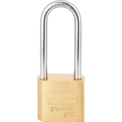 Burg Wächter 116 PC 50 HB 80 Niro Vorhängeschloss Messing Profilzylinder-Vorhangschloss