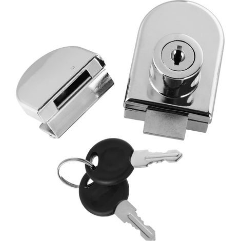 Serrure POPETPOP avec accessoires de montage pour portes vitrées (1/5)