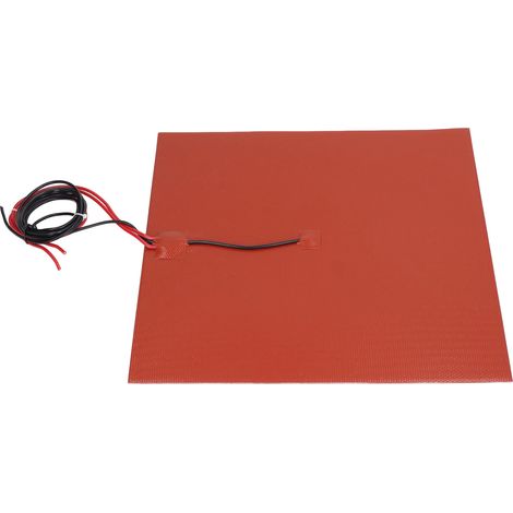 Plaque chauffante silicone 3D 350W 300mm côté, thermistance 100K, adhésif fort, pour lit chaud DC 24V, chauffage flexible (1/5)