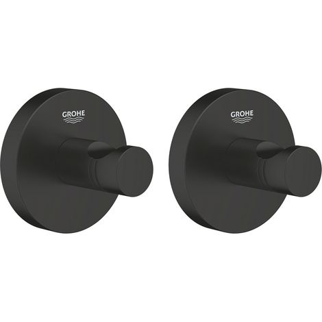 Grohe Doppelpack START Wandhaken, mattschwarz (411732430-GroheBlackDuo)