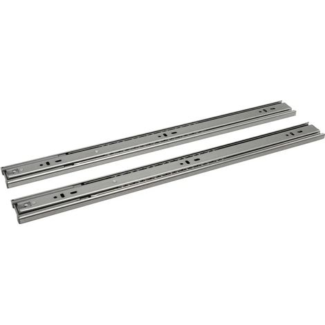 Coulisses de tiroir Yakimz, extensions de tiroir à fermeture amortie, coulisses à extension complète, système de rails, rails d'extension, rail coulissant, coulisse de tiroir, capacité de 45 kg, longu (1/5)