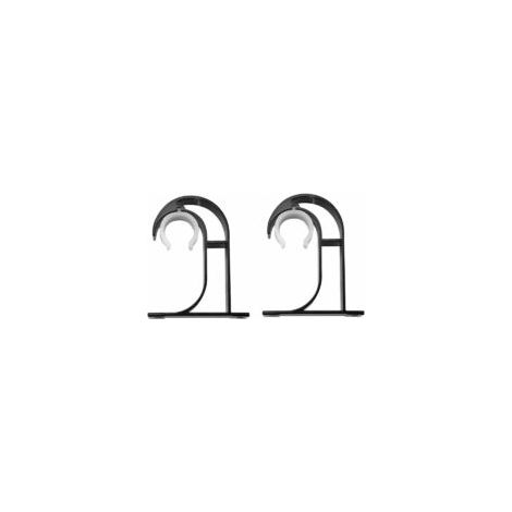 2 soportes para barras de cortina, soportes de pared para barras de cortina, soportes de techo, soportes para rieles de ropa - Crezuo (1/4)