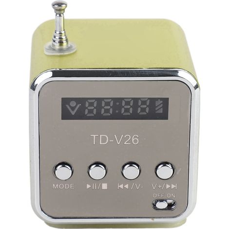 Mini-tragbarer Lautsprecher mit FM-Radio, PC-Modus, kompatibel mit TF-Karte und USB-Stick (grün) (1/5)