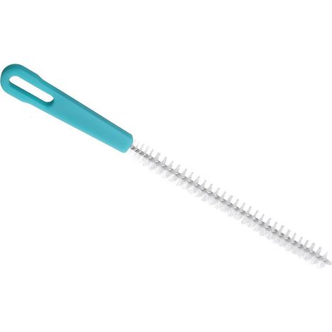 Brosse de vidange en nylon et plastique, mini brosse extra longue pour nettoyer les canalisations et les bouteilles. (1/5)