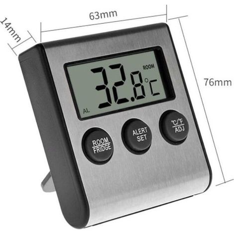 thermomètre de réfrigérateur surveillance en temps réel de la température du réfrigérateur alarme blanche (1/2)