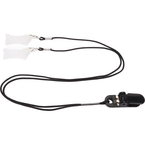 Support pour appareil auditif avec clip, portable, simple et élégant, flexible, noir, pour enfants et personnes âgées. Cordon pour amplificateur de son binaural. (1/5)