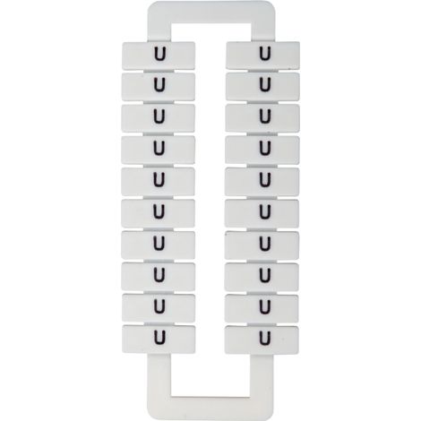 Markierung für Steckverbinder (Euro) 2,5-70 mm² /U/ weiß 43192 /1 Blister = 20 Stück/