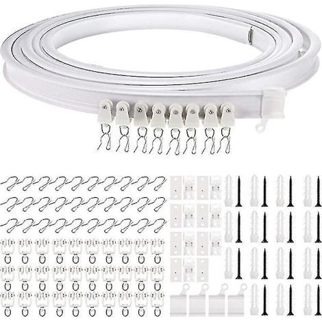 Rail de plafond flexible de 1 à 5 mètres pour rideaux, rail de plafond flexible pour rideaux 1 m (1/5)