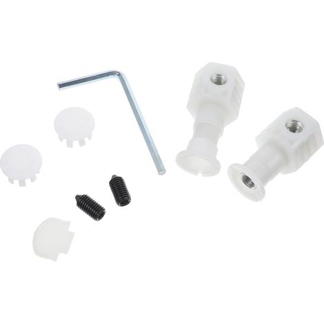 Jeu de Boulons Muraux de Toilettes Joint D'étanchéité, Vis de Fixation en Nylon et Fer, Design Latéral, Installation Facile et Durabilité Renforcée pour Wc Suspendu (1/5)