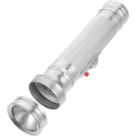 Lampe Torche D'extérieur Vintage en Métal Style Rétro Portable sans Piles Lampe de Poche Nostalgique pour Camping et Randonnée Design Classique Années 80 Robuste (1/5)
