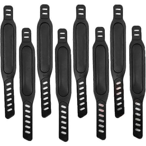 Lot de 8 sangles de pédales pour vélo d'appartement, sangles de pédales réglables pour vélo d'exercice de spinning à domicile ou (1/5)