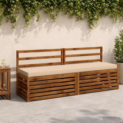 vidaXL 2-Piece Bench Cushions SOEST 2 pcs 100% Polyester Cream (1/5)