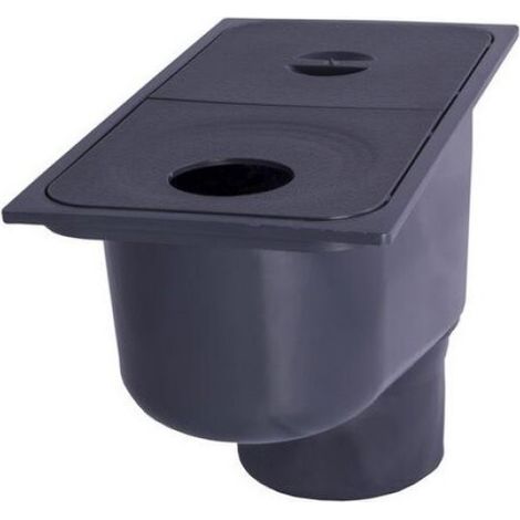Regard De Gouttière - Sortie F110 Mm - Entrée Universelle 75 À 110 Mm - Panier Inclus - 300 X 160 X 210 Mm - PP