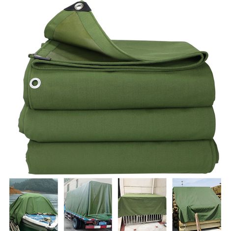 Bâche de Protection 500 g/m²,2x8m,Indéchirable, Ultrixe Bâche Imperméable Ultra Lourde et Résistante avec Oeillets en Aluminium, pour Jardin, Piscine Industrielle Couverture Étanche