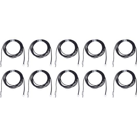 10 Stück Temperaturfühler NTC-Thermistor-Temperaturwandler, kaltgepresste Anschlüsse, 2 Meter, 5 kΩ, B3950 (1/5)