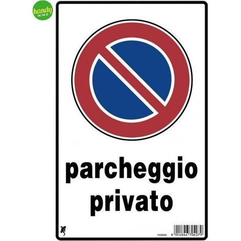 Cartello 3M divieto di sosta parcheggio privato 30 x 20 cm