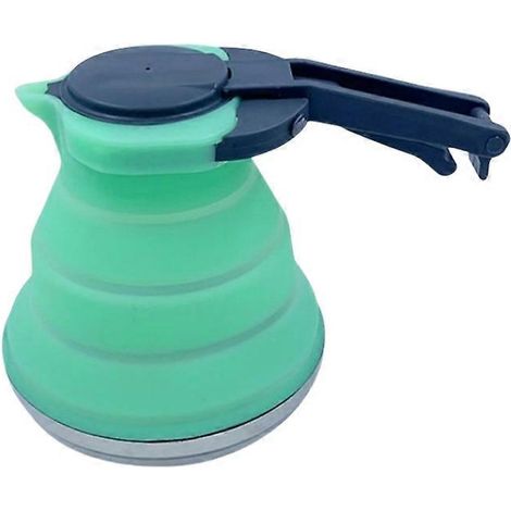 HONORNIC - Bouilloire portable en silicone pour l'extérieur, pliable et résistante, 1,2 L, fond en acier